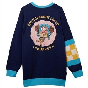 BoxLunch Exclusive One Piece Cotton Candy Chopper Cardigan & 25th Tony Earrings